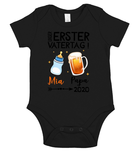 UNSER ERSTER VATERTAG Short Sleeve Baby One-Piece