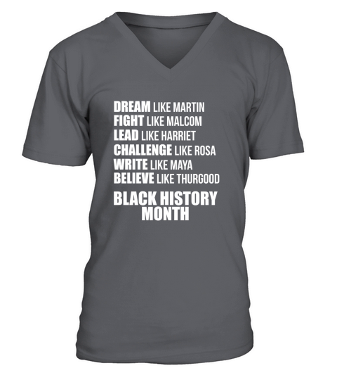 Dream Fight Lead Challenge Write Black History V-Neck T-shirt