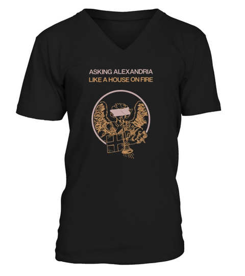 asking alexandria merch antisocialist V-Neck T-shirt