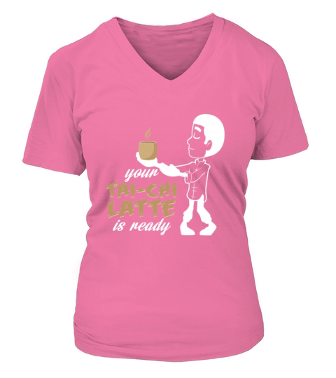 Funny chai latte design as a gift idea Taiji Women's V-Neck T-shirt