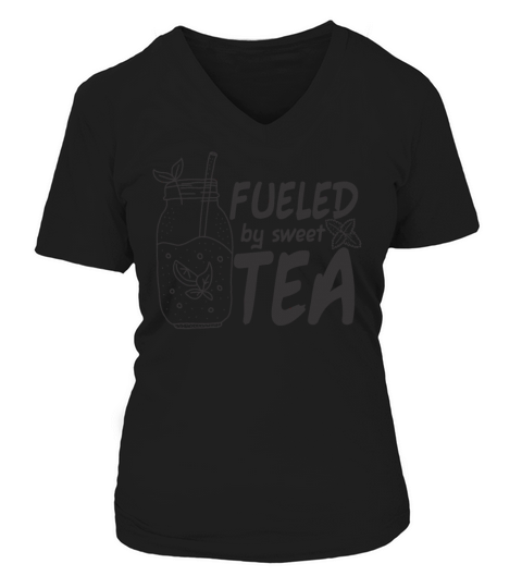 Fuelled by sweet tea I funny southern country Women's V-Neck T-shirt