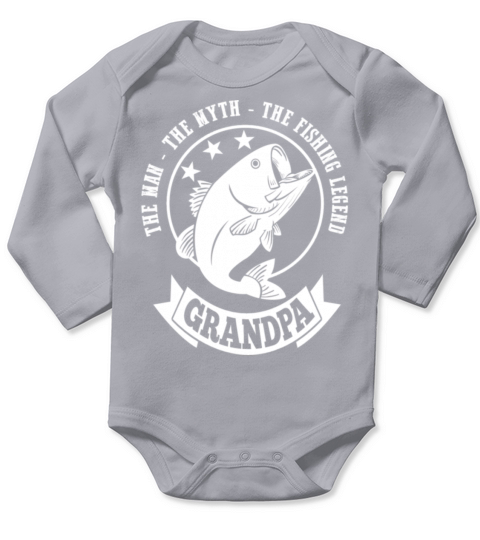 The Man The Myth The Fishing Legend Grandpa Shirt Long Sleeve Baby One-Piece