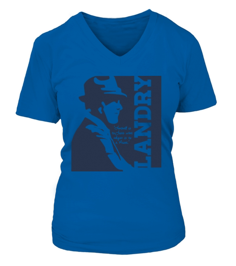 Wishful Inking Football Vintage Head Legendary Coach Tom Landry V-neck T-Shirt Woman