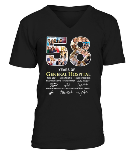58 Years Of General Hospital 1963 2021 58 Seasons 14588 Episodes Signatures V-Neck T-shirt