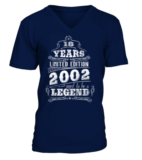 19 years limited edition 2002 birthday vintage Men's V-Neck T-shirt