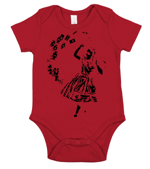 Alice In Wonderland Short Sleeve Baby One-Piece