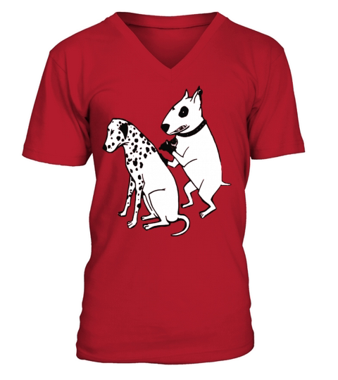 DALMATIAN DOG TATTOO Men's V-Neck T-shirt