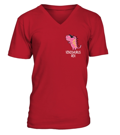 Wine dinosaur Vinosaurus Rex red wine wine glass Men's V-Neck T-shirt