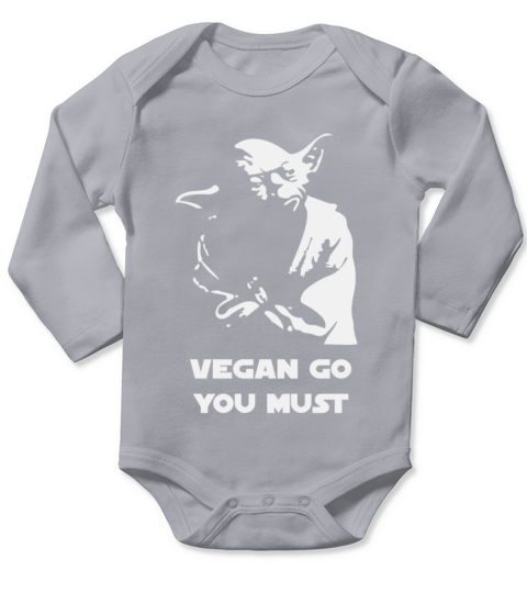 Vegan Yoda Long Sleeve Baby One-Piece