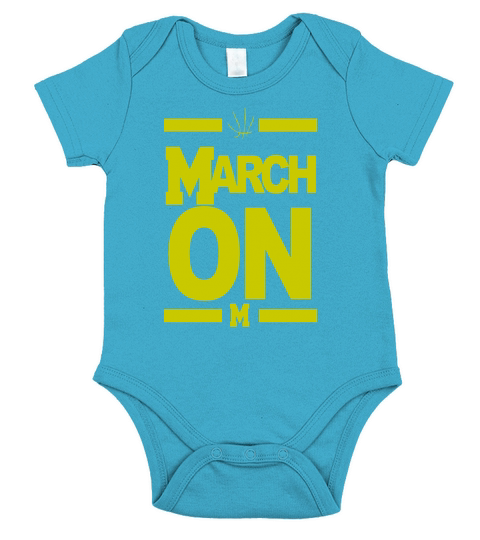 March On Michigan Basketball March Madness Short Sleeve Baby One-Piece
