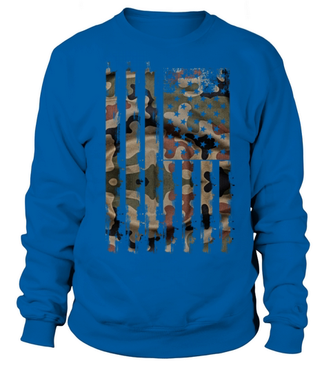 Camouflage American Flag Men's Sweatshirt