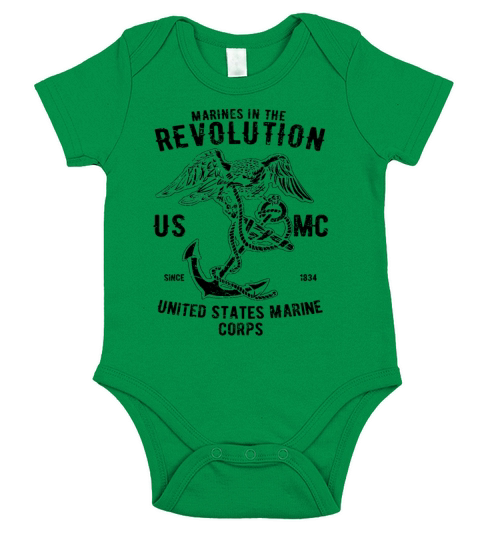 United States Marine American Marine Veteran Day Short Sleeve Baby One-Piece