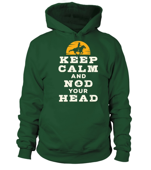 Cool Calf Roping Keep Calm and Nod Your Head Men's Hoodie