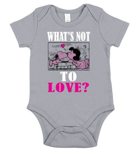 Peanuts Valentine Snoopy Lucy Love Short Sleeve Baby One-Piece