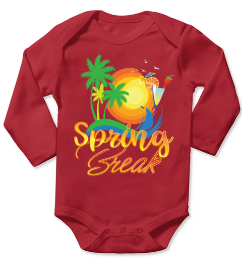 Spring Break Holiday Gift Idea Long Sleeve Baby One-Piece