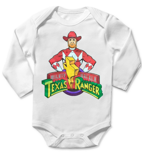 Mighty Walker Texas Ranger Long Sleeve Baby One-Piece