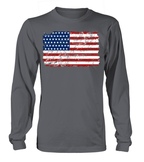 USA Flag - Vintage Look Men's Long Sleeve