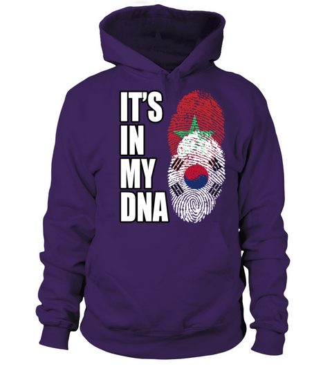 South Korean And Moroccan Mix DNA Flag Heritage Women's Hoodie