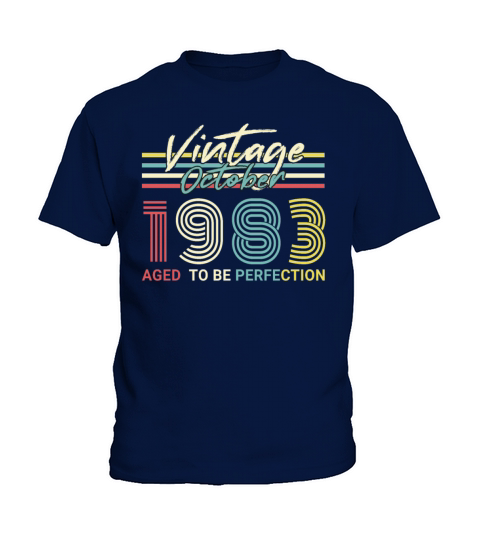 Born 1983 October Vintage Gift Idea Kids T-Shirt