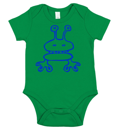 My Little Monster in Blue Short Sleeve Baby One-Piece