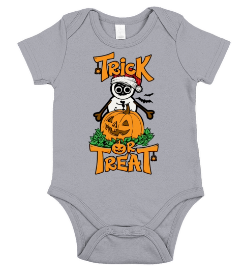Halloween Trick or Treat Short Sleeve Baby One-Piece