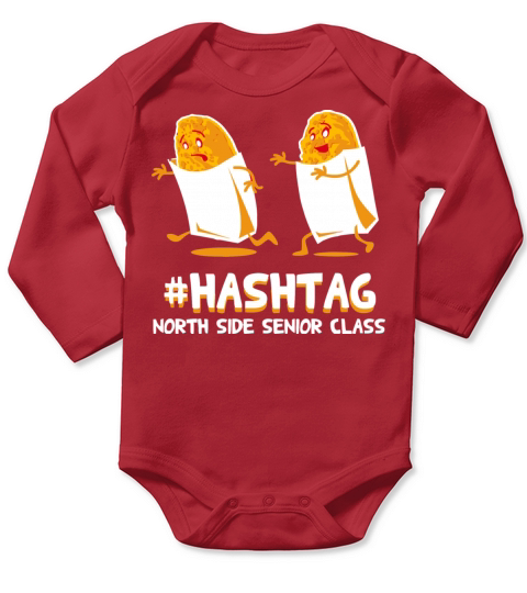 Hashtag North Side Senior Class Long Sleeve Baby One-Piece