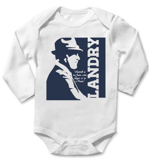 Wishful Inking Football Vintage Head Legendary Coach Tom Landry Long Sleeve Baby One-Piece