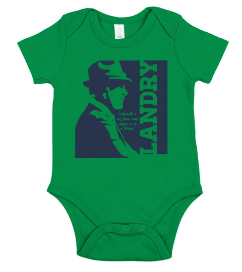 Wishful Inking Football Vintage Head Legendary Coach Tom Landry Short Sleeve Baby One-Piece