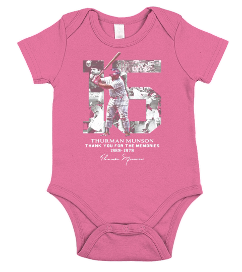 Thurman Munson thank you for the memories 1969 1979 signature shirt Short Sleeve Baby One-Piece