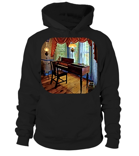 Square Piano in Parlor Women's Hoodie