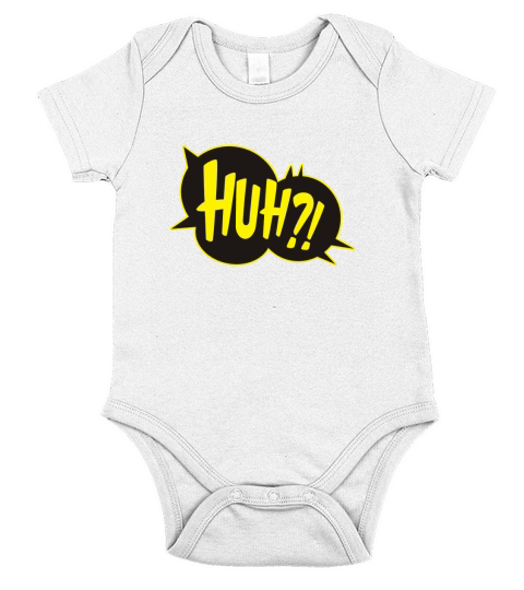 HUH Cartoon Comic T-Shirt Short Sleeve Baby One-Piece