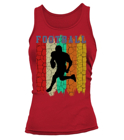Retro Style Vintage American Football Player Sport Women's Tank Top