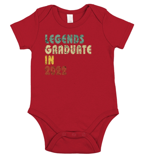 Vintage Legends Graduate In 2022 Class Of Quote Short Sleeve Baby One-Piece