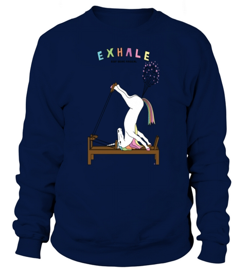Pilates Unicorn Exhale Outline -  Organic T-Shirt Sweatshirt Unisex