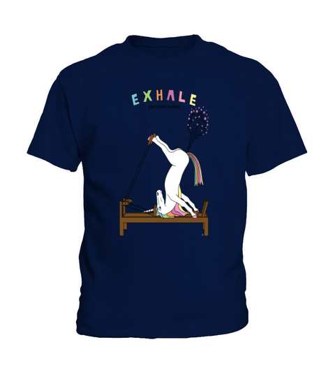 Pilates Unicorn Exhale Outline -  Organic T-Shirt Kids T-Shirt