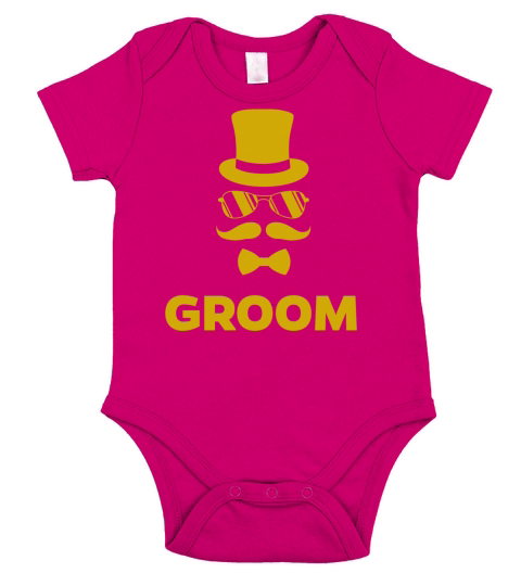 Team Groom Party Bachelor Wedding Celebration Short Sleeve Baby One-Piece