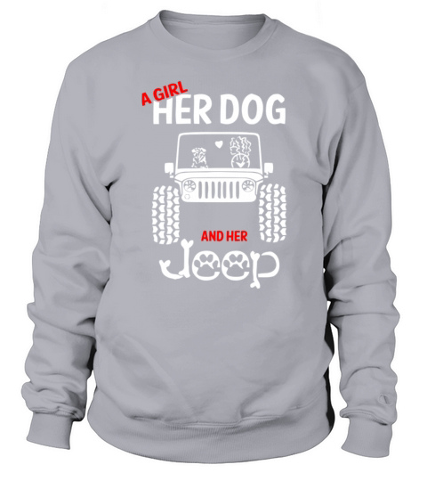 A GIRl HER DOG AND HER JEEP Women's Sweatshirt