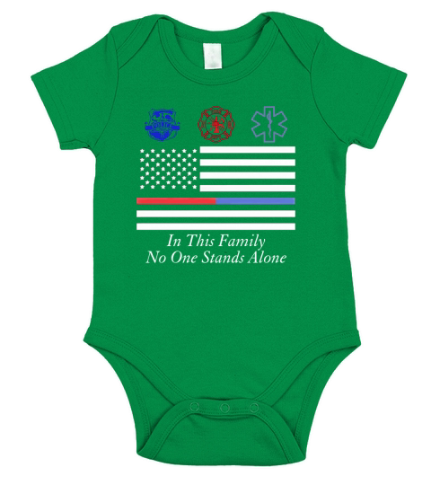 In this family no one stands alone American flag Short Sleeve Baby One-Piece