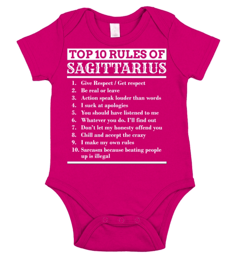 Sagittarius Traits Horoscope Zodiac Sign Gift Tee Short Sleeve Baby One-Piece