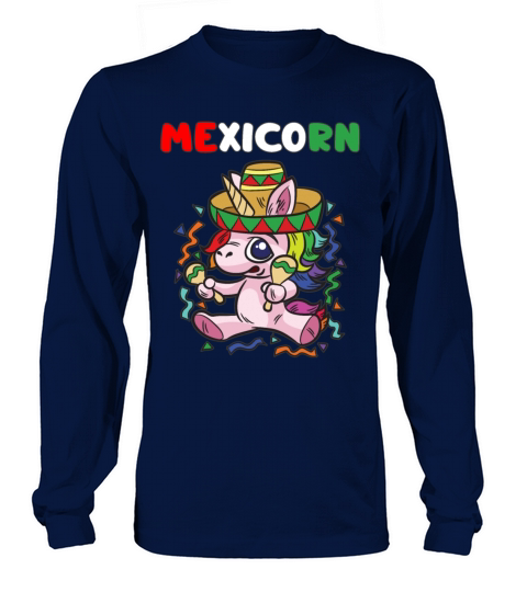MEXICORN Funny Mexican Unicorn Mexico Heritage Women's Long Sleeve
