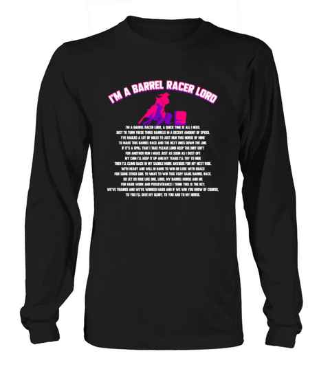 Im a Barrel Racer Lord - Barrel Racing Prayer Women's Long Sleeve