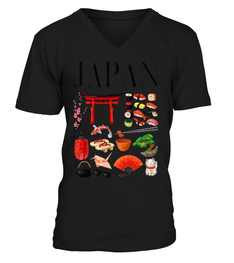 Japan Men's V-Neck T-shirt