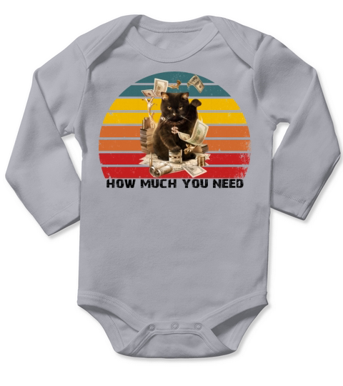 how much you need cat Long Sleeve Baby One-Piece