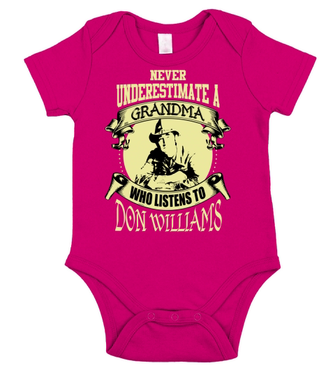 Never Underestimate A Grandma Who Listens To Don Williams Short Sleeve Baby One-Piece