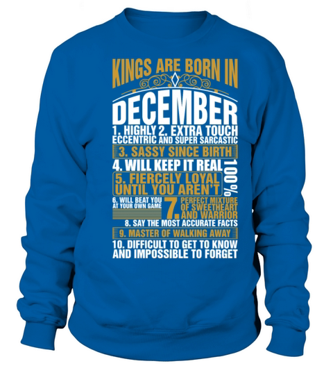 Kings Are Born In December Men's Sweatshirt
