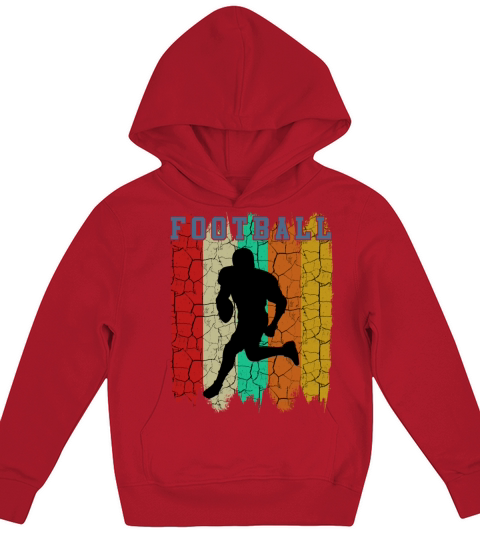 Retro Style Vintage American Football Player Sport Kids Hoodie