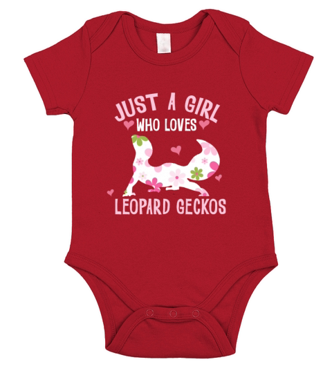 Just a girl who loves Leopard Geckos Lizard Gift Short Sleeve Baby One-Piece