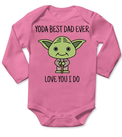 yoda best dad ever Long Sleeve Baby One-Piece