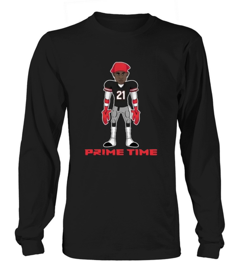 Deion Sanders Red Atlanta prime time Long sleeved Unisex