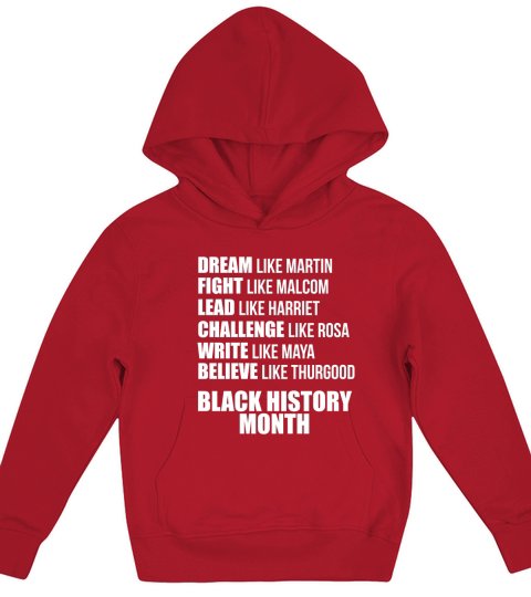 Dream Fight Lead Challenge Write Black History Kids Hoodie